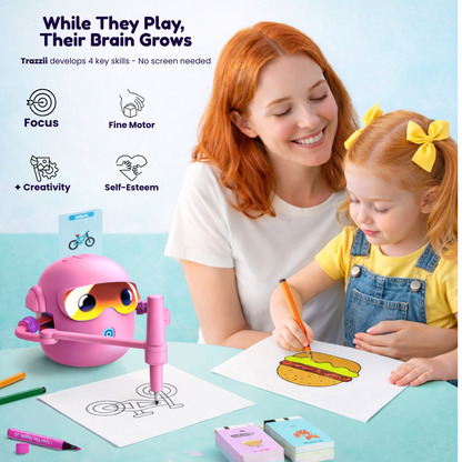 Trazzii – The Robot for Kids That Draws with +50 Magic Cards
