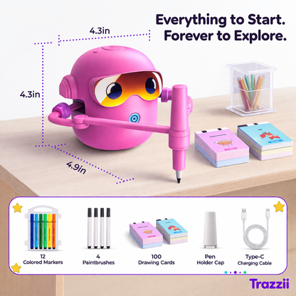 Trazzii – The Robot for Kids That Draws with +50 Magic Cards